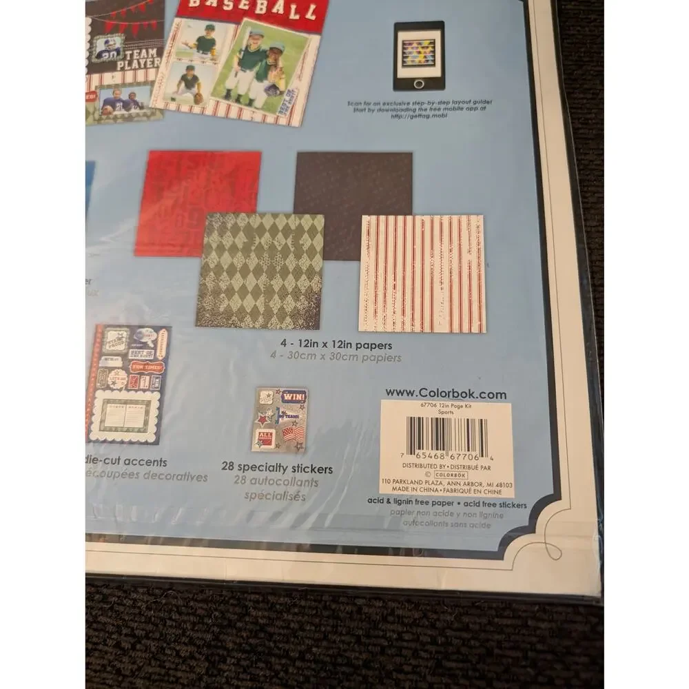 Colorbok Page Kit - Patriotic Sports Theme Scrapbook layout